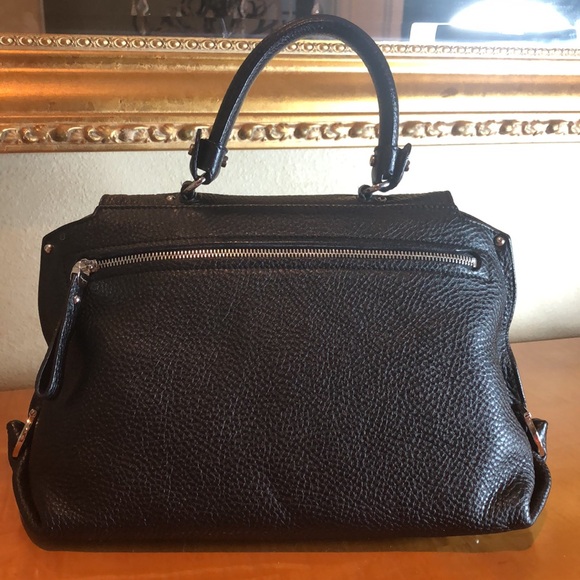 Salvatore Ferragamo Black Pebbled Leather Sofia Bag Silver tone hardware - Picture 6 of 16